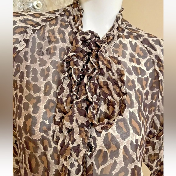BLUMARIME Leopard Print Blouse Size 46IT NWT - Picture 9 of 11